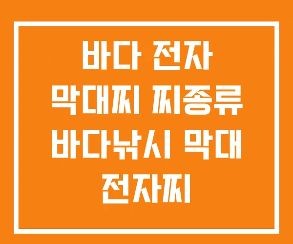 바다 전자 막대찌 찌종류 바다낚시 막대 전자찌