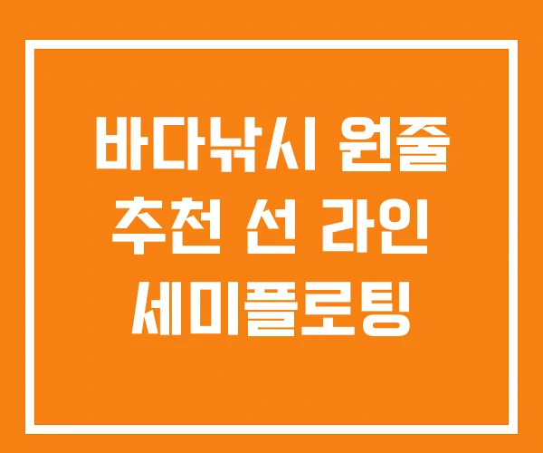 바다낚시 원줄 추천 선 라인 세미플로팅 바다낚시 원줄 추천 선 라인 세미플로팅