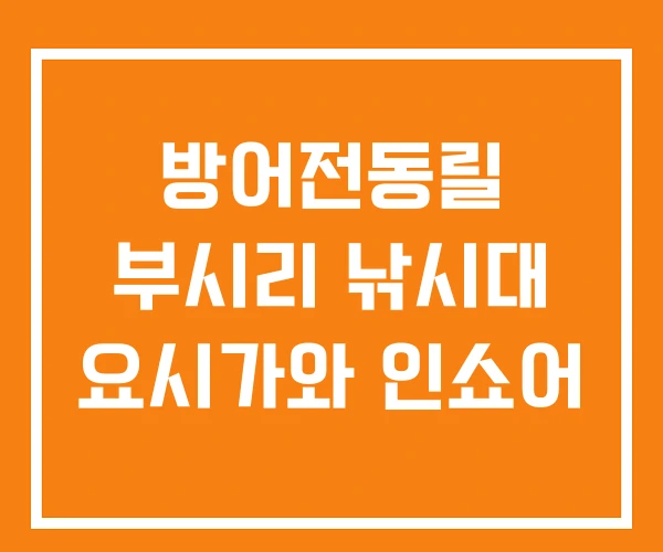 방어전동릴 부시리 낚시대 요시가와 인쇼어