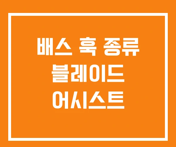 배스 훅 종류 블레이드 어시스트 배스 훅 종류 블레이드 어시스트