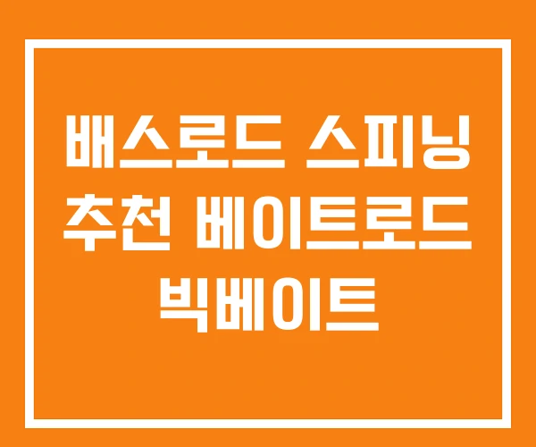 배스로드 스피닝 추천 베이트로드 빅베이트
