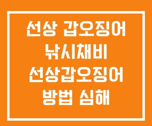선상 갑오징어 낚시채비 선상갑오징어 방법 심해 선상낚시 선상 갑오징어 낚시채비 선상갑오징어 방법 심해 선상낚시