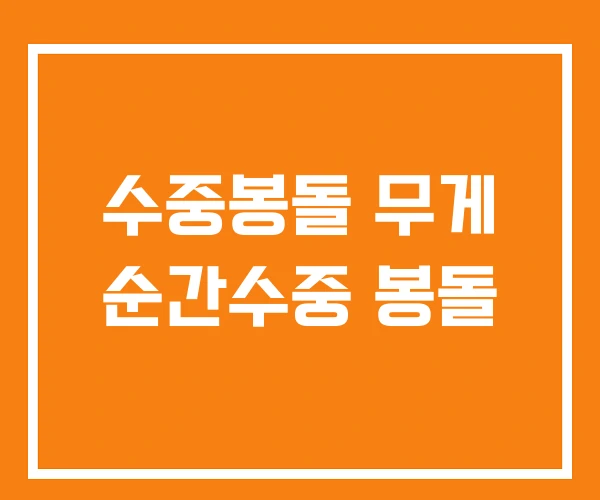 수중봉돌 무게 순간수중 봉돌 수중봉돌 무게 순간수중 봉돌