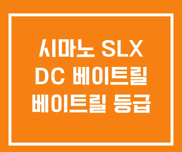 시마노 SLX DC 베이트릴 베이트릴 등급