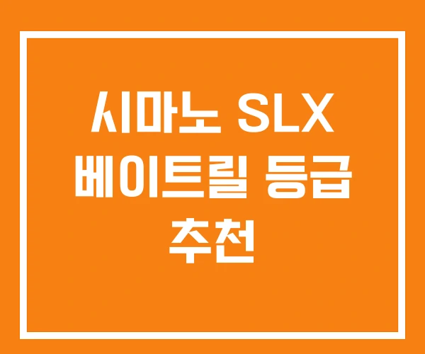 시마노 SLX 베이트릴 등급 추천 시마노 SLX 베이트릴 등급 추천