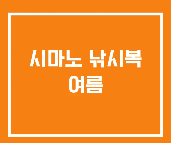 시마노 낚시복 여름