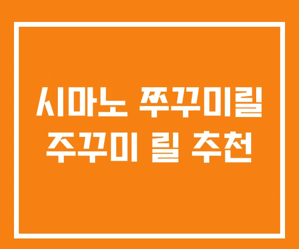시마노 쭈꾸미릴 주꾸미 릴 추천
