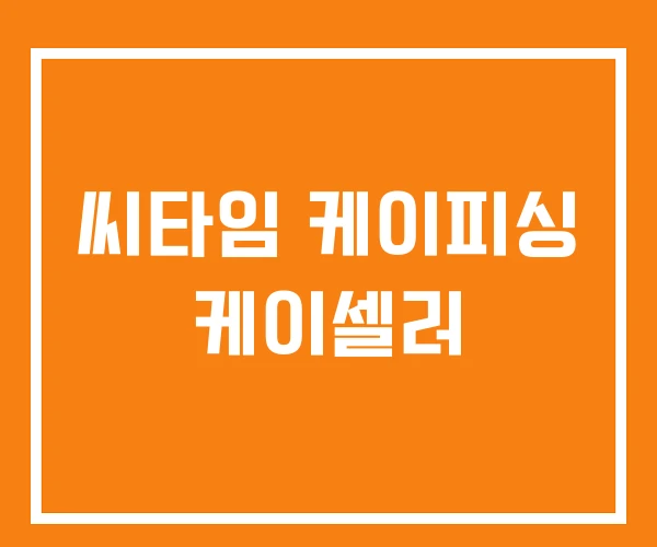 씨타임 케이피싱 케이셀러