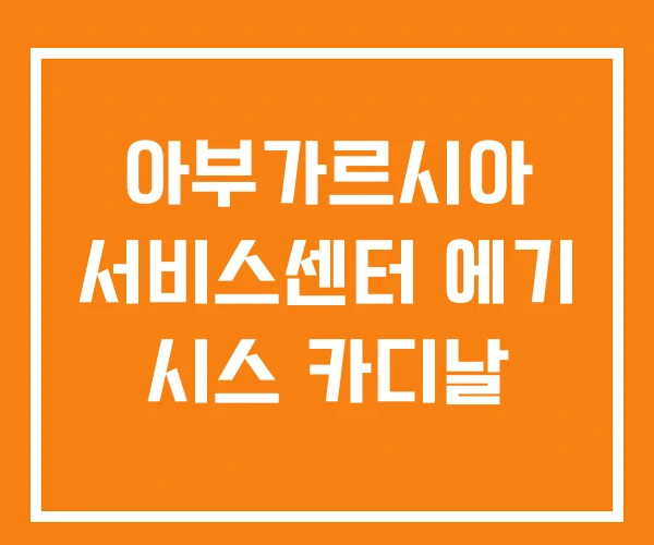 아부가르시아 서비스센터 에기 시스 카디날