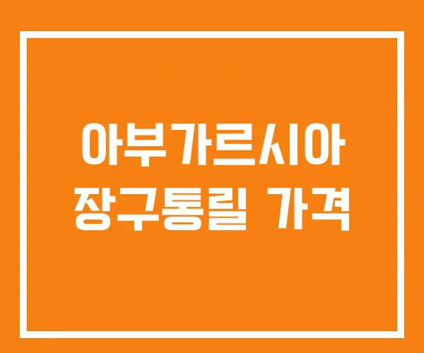 아부가르시아 장구통릴 가격 아부가르시아 장구통릴 가격