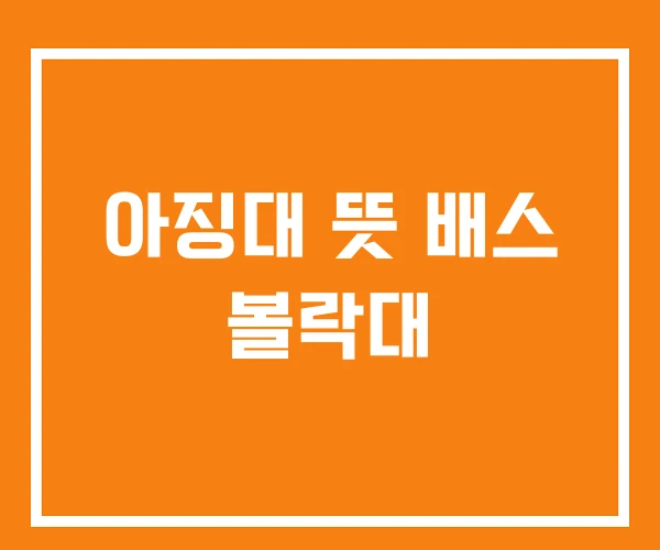 아징대 뜻 배스 볼락대 아징대 뜻 배스 볼락대