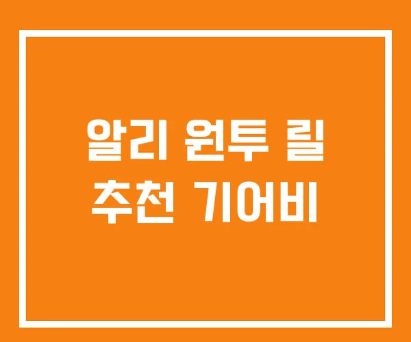 알리 원투 릴 추천 기어비 알리 원투 릴 추천 기어비