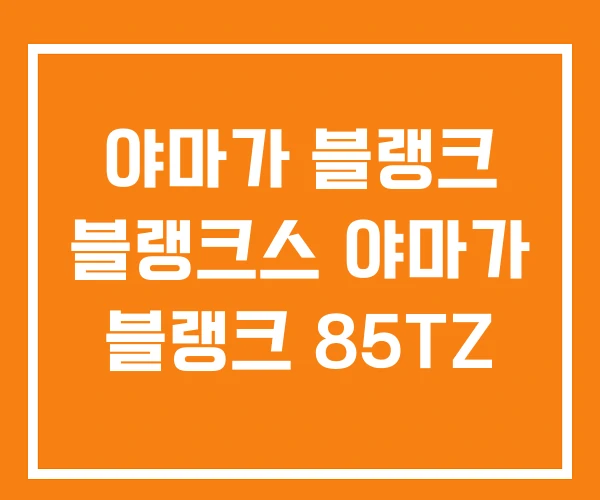 야마가 블랭크 블랭크스 야마가 블랭크 85TZ