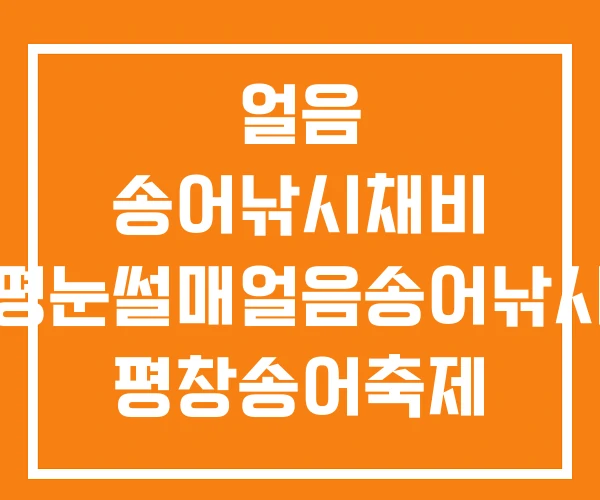 얼음 송어낚시채비 청평눈썰매얼음송어낚시장 평창송어축제 얼음 송어낚시채비 청평눈썰매얼음송어낚시장 평창송어축제