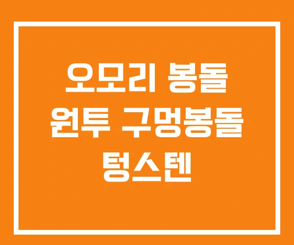오모리 봉돌 원투 구멍봉돌 텅스텐