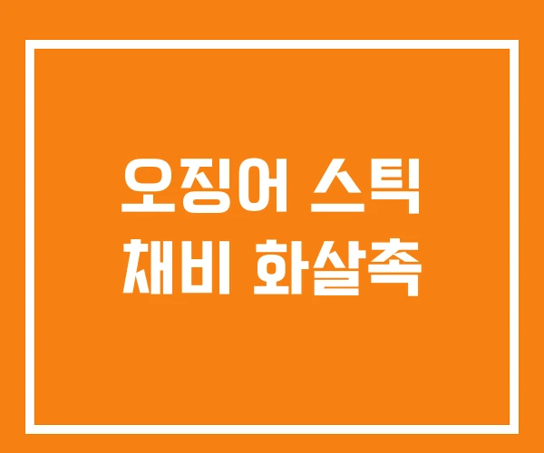 오징어 스틱 채비 화살촉 오징어 스틱 채비 화살촉