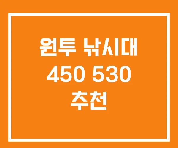 원투 낚시대 450 530 추천