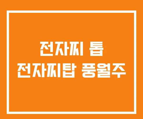 전자찌 톱 전자찌탑 풍월주